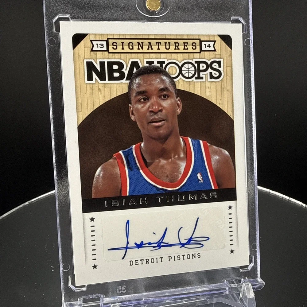 2013-14 NBA Hoops Signatures Isiah Thomas #118 Auto HOF
